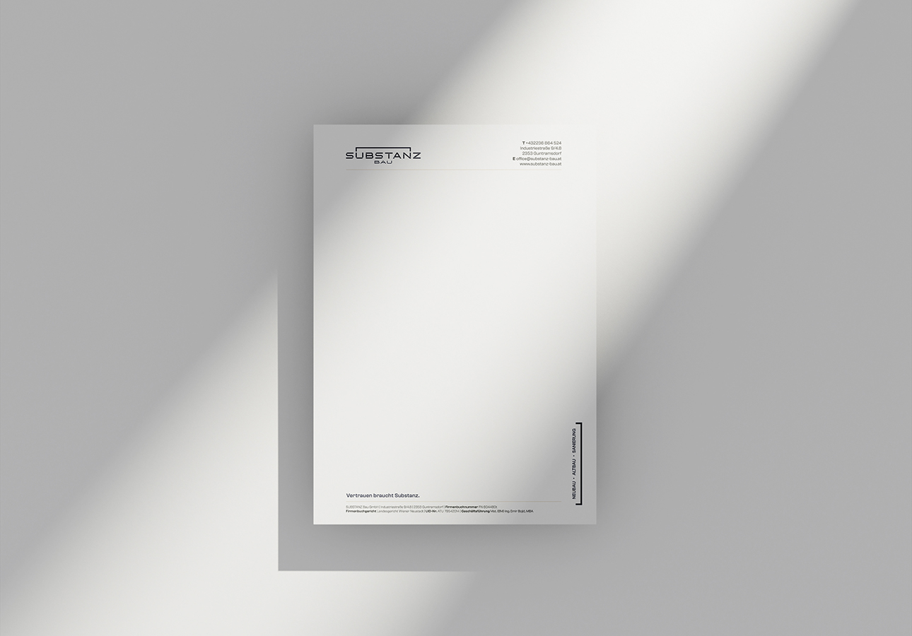 SUBSTANZ Briefpapier