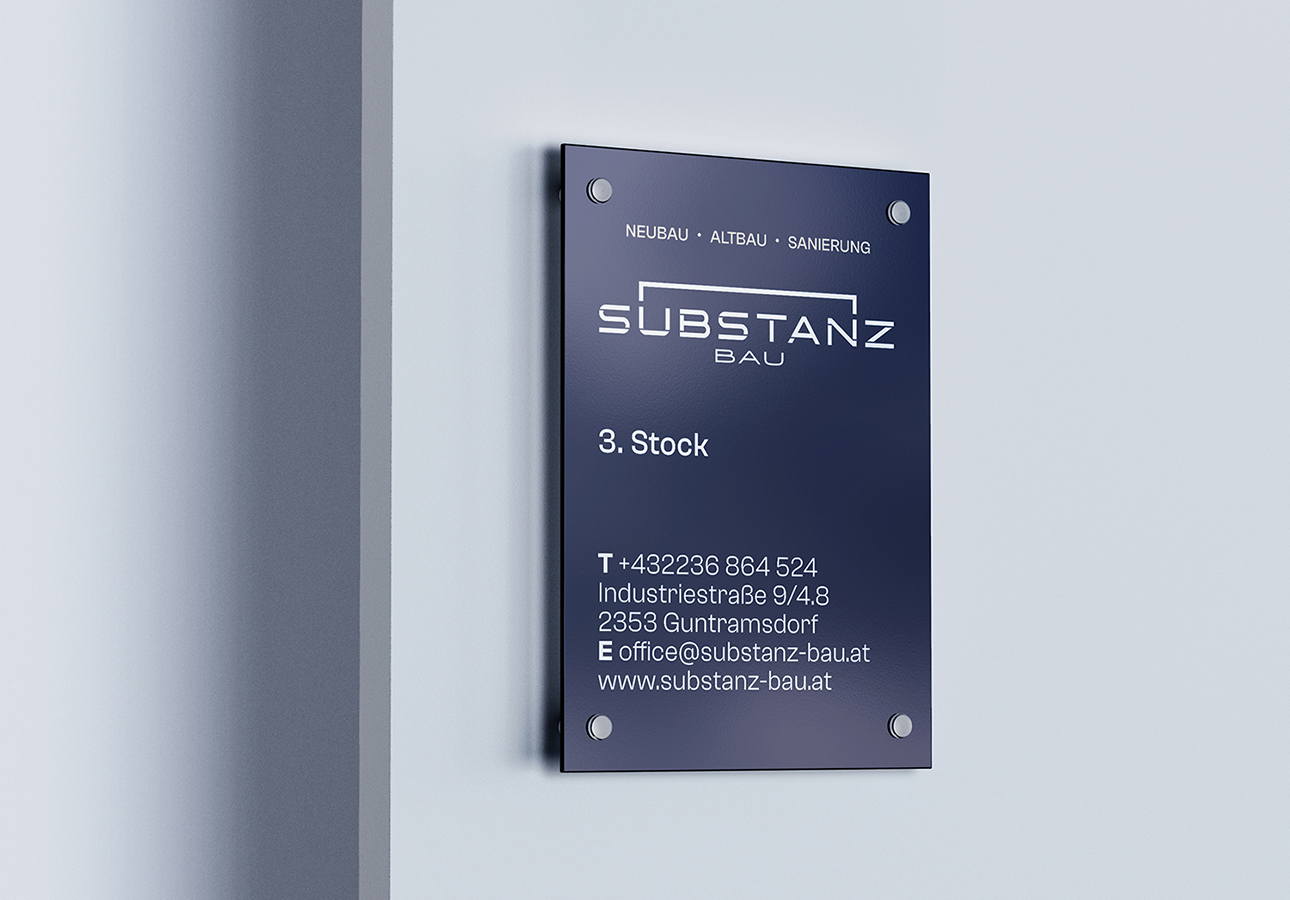 SUBSTANZ Firmenschild
